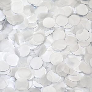 Ultimate Confetti 30,000 Pieces of 1" White Biodegradable Tissue Circle Confetti (1lb) Perfect for Weddings-Decorations-Balloons-NYE-Parties