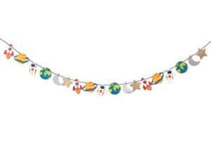 trip to the moon – garland | birthday, baby shower decorations | outer space party | boys room decor | space, rocket, planets, stars | out of this world party bunting