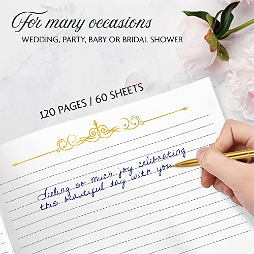 Wedding Guest Book, 7 x 9 Guest Book Wedding Reception, Wedding Guest Book with Free Pen, 120 Pages Guestbook for Wedding, Guest Book for Wedding, Wedding Books for Guests to Sign