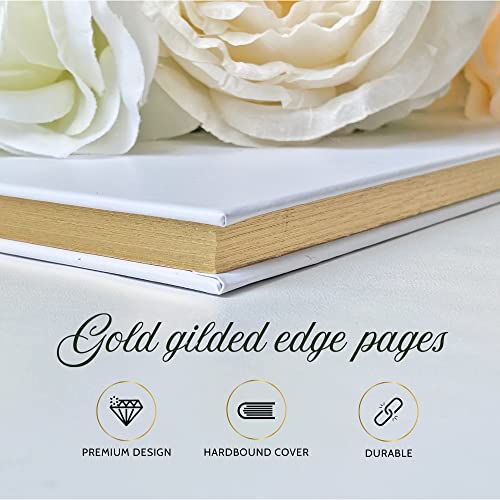 Wedding Guest Book, 7 x 9 Guest Book Wedding Reception, Wedding Guest Book with Free Pen, 120 Pages Guestbook for Wedding, Guest Book for Wedding, Wedding Books for Guests to Sign