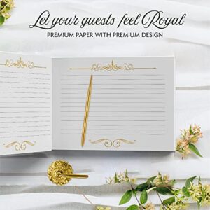 Wedding Guest Book, 7 x 9 Guest Book Wedding Reception, Wedding Guest Book with Free Pen, 120 Pages Guestbook for Wedding, Guest Book for Wedding, Wedding Books for Guests to Sign