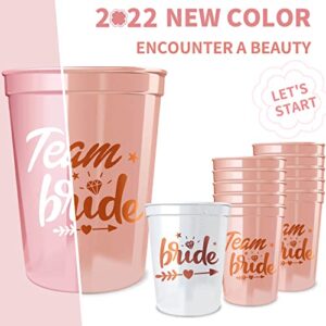 Bachelorette Party Favors Cups (11 packs),Bride & Team Bride Decorations Supplies for Wedding Shower Reusable Plastic Cups