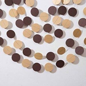 Boston Creative Company Kraft & Brown Garland Brown Party Decor Paper Garland Rustic Wedding Garland Birthday Party Decor Circle Garland