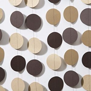 Boston Creative Company Kraft & Brown Garland Brown Party Decor Paper Garland Rustic Wedding Garland Birthday Party Decor Circle Garland