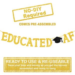 KatchOn, Gold Glitter Graduation Banner - 10 Feet, No DIY | Graduation Banner for Graduation Party Decorations | Graduation Decorations, Congratulations Decorations| Funny Graduation Decorations 2023