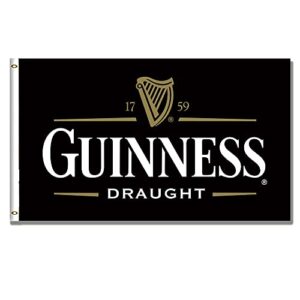 kasflag guinness draught banner flag 3x5ft (150d poly hd printing) college room dorm decor wall decor