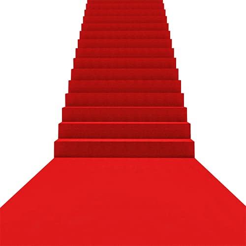 Red Carpet Runner, 3.9ft x 33ft Hollywood Birthday Party Decorations Red Carpet Event Runner for Indoor Or Outdoor Use