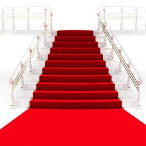 Red Carpet Runner, 3.9ft x 33ft Hollywood Birthday Party Decorations Red Carpet Event Runner for Indoor Or Outdoor Use