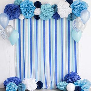 Binpeng Paper Pom Poms Hanging Paper Flower Ball Wedding Party Celebrations Decorations Outdoor Decoration Flowers Craft for Party Birthday party (black 6PCS)