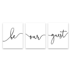 goldie days be our guest set of 3 wall decor guest room prints