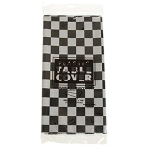 plastic checkered tablecover,54″ x 108″