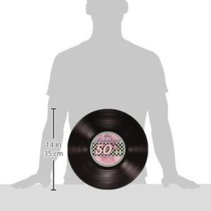 Beistle 54072 Record Vinyl Disc Cutouts-4 pcs, Multicolored