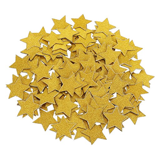 CCINEE Glitter Gold Star Confetti for Wedding Bachelorette Party St. Valentine's Day Decoration Pack of 200