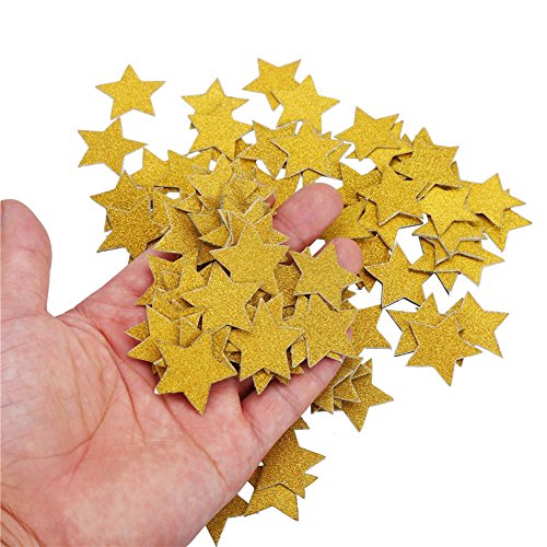 CCINEE Glitter Gold Star Confetti for Wedding Bachelorette Party St. Valentine's Day Decoration Pack of 200