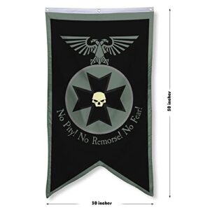 Bayyon Black Templars Banner Flag 30x50 Inch Man Cave Home Office Bed Room Decor