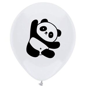 panda latex balloons, 16-pack 12inch panda printed birthday party balloon, decorations, supplies