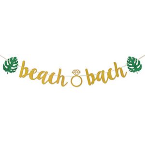 Beach & Bach Banner Sign Garland Pre-Strung for Beach Bachelorette Party Hawaiian Luau Summer Tropical Bach Party Decorations