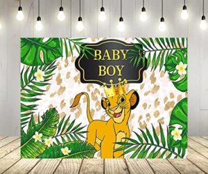 jungle safari baby the lion king backdrop for gender reveal party supplies baby boy baby shower banner for birthday party decoration 5x3ft