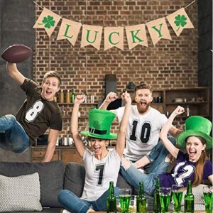 St. Patrick's Day Decorations Lucky Shamrock Banner Irish Four Leaf Clover Garland Flags