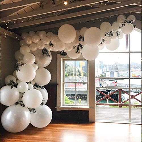 36 Inch Giant Latex Balloon White (Premium Helium Quality), Large Balloons for Birthdays Wedding Photo Shoot and Festivals Christmas and Event Decorations - 6Pcs