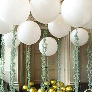 36 Inch Giant Latex Balloon White (Premium Helium Quality), Large Balloons for Birthdays Wedding Photo Shoot and Festivals Christmas and Event Decorations - 6Pcs