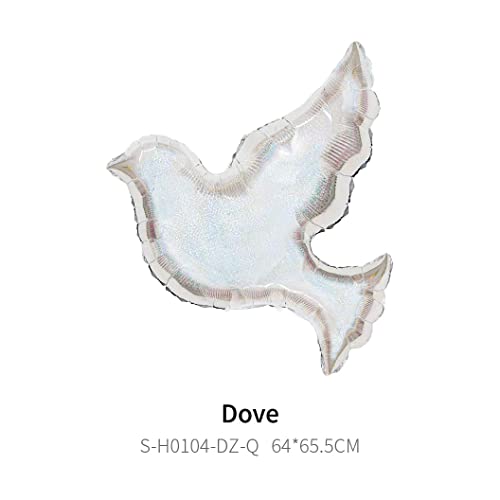 2pcs 26inch Dove balloon for Baptism(Bautizo) decorations,first communion decorations for boys and girls.confirmation decorations party supplies,birthday wedding funeral baby shower party decorations balloon.