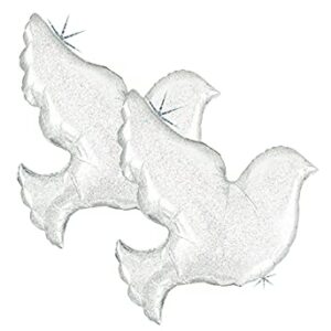 Set of 2 Dove Jumbo 34" Foil Party Balloons