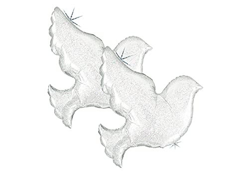 Set of 2 Dove Jumbo 34" Foil Party Balloons