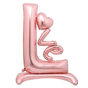 4d giant standing love letter foil balloon anniversary wedding valentines birthday party decoration photo props suppliers (standing love rose gold)