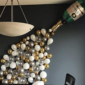 Champagne Bottle Balloons Kit, Champagne Balloon Garland Arch Kit and Golden Silver Balloon,Engagement Party Decorations Wedding Birthday Bachelorette Bridal Shower Party Decorations…