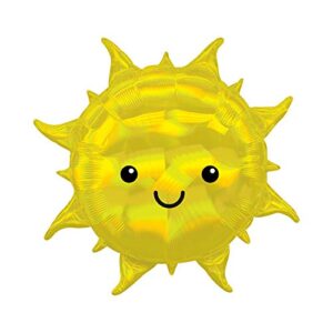 cheerful yellow sun 27″ foil party balloon by anagram
