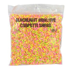 blacklight reactive neon confetti bright flourescent colors glows with uv light party favors, decorations, birthday parties (2oz)