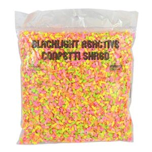 Blacklight Reactive Neon Confetti Bright Flourescent Colors Glows with UV Light Party Favors, Decorations, Birthday Parties (2oz)
