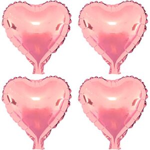 24 pcs light pink Heart Shape Foil Mylar Balloons for birthday party decorations, Wedding decorations, engagement party , celebration , holiday , show, party activities . (size:18")