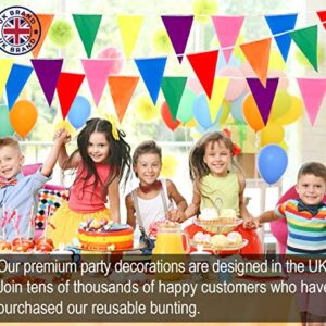 Premium Reusable Pennant Banner Flags - Multicolor Pennant Flag Banner - Outdoor Party Decorations, Rainbow Birthday Decorations, Field Day, Grand Opening, Carnival Theme Garland (46ft,42 Large Flags)
