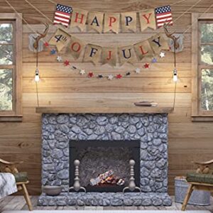 4th of July Banner - Fourth of July Bunting American Banner - July 4th Garland 4th of July Decor - Happy 4th of July Banner Patriotic Garland by Jolly Jon