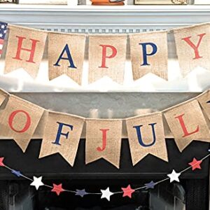 4th of July Banner - Fourth of July Bunting American Banner - July 4th Garland 4th of July Decor - Happy 4th of July Banner Patriotic Garland by Jolly Jon