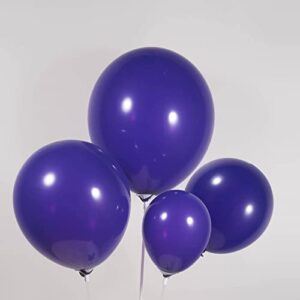 dark purple balloons different sizes 100 pack 12+10+5 inch deep hot purple balloon for wedding birthday baby shower birthday party halloween decorations