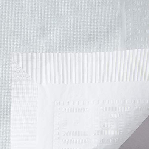 White Paper Table Cloths for Parties | 11 Disposable Tablecloths - Party Supplies | Premium Classic 3-Ply Tissue and Poly Rectangle Party Table Covers | 54” X 108” Party Table Cloths Disposable