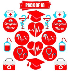 KatchOn, 39 Pieces Nurse Graduation Hanging Swirls - Nurse Graduation Decorations | Nurse Hanging Swirls for Nurse Party Decorations | Nurse Decorations for Nursing School Graduation Party Decorations