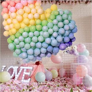 5 inch small pastel balloons macaron assorted candy colored balloons for rainbow arch birthday baby shower party decor supplies helium balloon garland tower – 200pcs