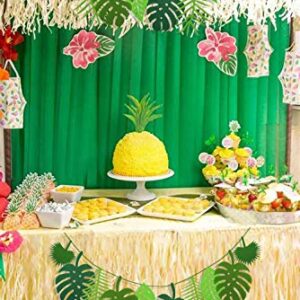 PIXHOTUL 4 Pack Tropical Leaf Banner Hawaii Luau Party Leaves Garland Summer Beach Theme Wedding Birthday Party Decor