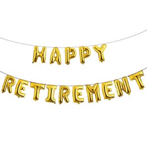 set of 15 happy retirement balloons party decorations the legend has retired balloons happy retirement banner balloons (retirement gold)