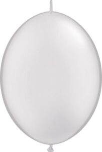 qualatex 6″ quick link balloons, pearl white – bag of 50