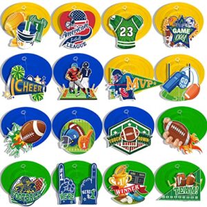 HOWAF Super Football Party Hanging Swirls Decorations, 30pcs Super Football Bowl Foil Swirls for Football Themed Party Supplies, Touchdown American Football Party Spiral Streamer Decorations for Football Game Day