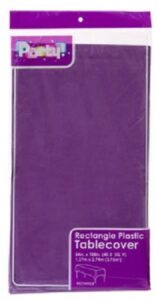 2-pack plastic rectangle party tablecloth purple 54 x 108 inches