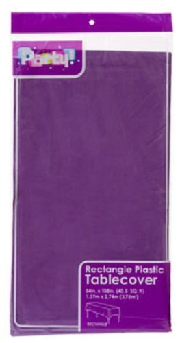 2-Pack Plastic Rectangle Party Tablecloth Purple 54 X 108 Inches