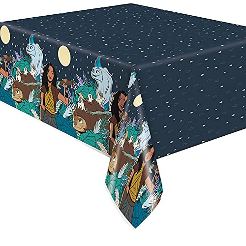 Unique Plastic Table Cover-54" x 84" | Raya and The Last Dragon | 1 Pc, Multicolor