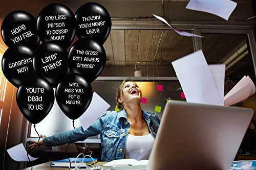 Funny Going Away Party Decorations | Fun Decoration for Men or Women Farewell, Happy Retirement, or Good Bye Party | Safe to Gift Coworker or Boss at Work | 8 Pack with Different Phrases (8 Pack)