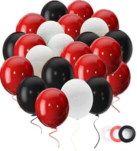 balloons- 120 pcs red black white balloon garland kit,12inch black balloons & red balloons for birthday balloons party balloons globos para decoracion de fiestas